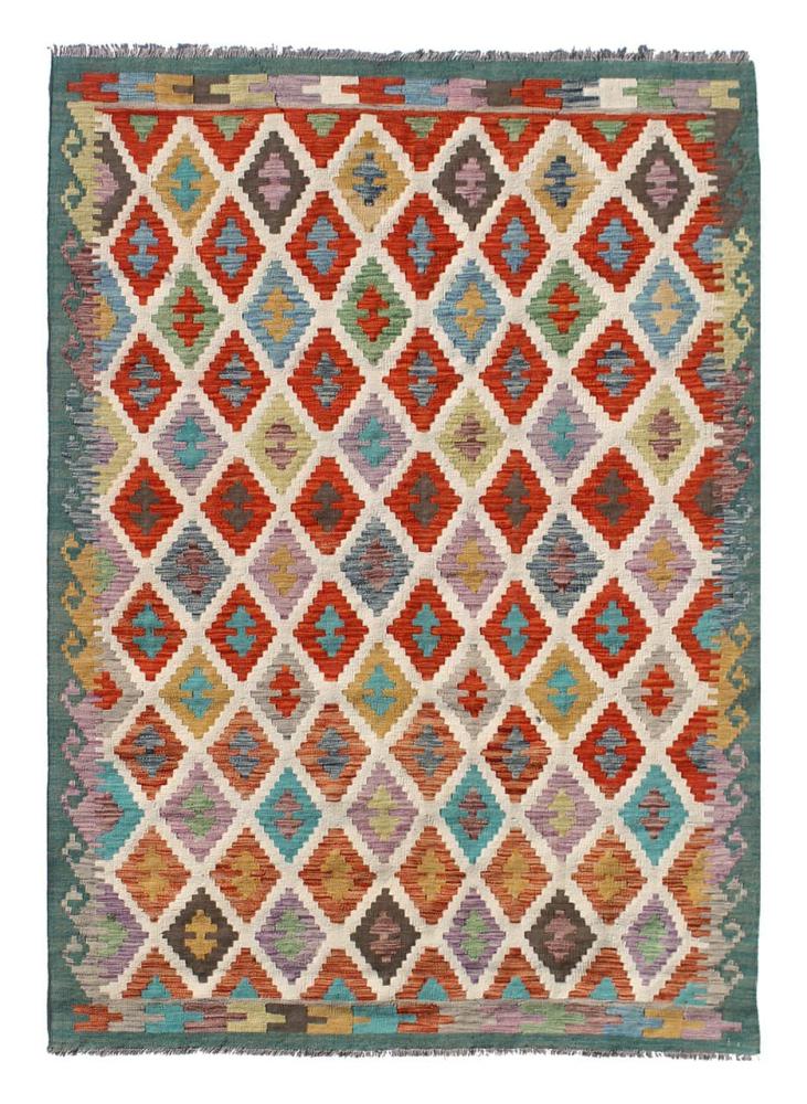 Afghan rug Kilim Afghan 7'11"x5'8" 7'11"x5'8", Persian Rug Woven by hand
