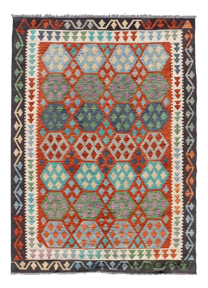 Afghan rug Kilim Afghan 7'10"x5'7" 7'10"x5'7", Persian Rug Woven by hand
