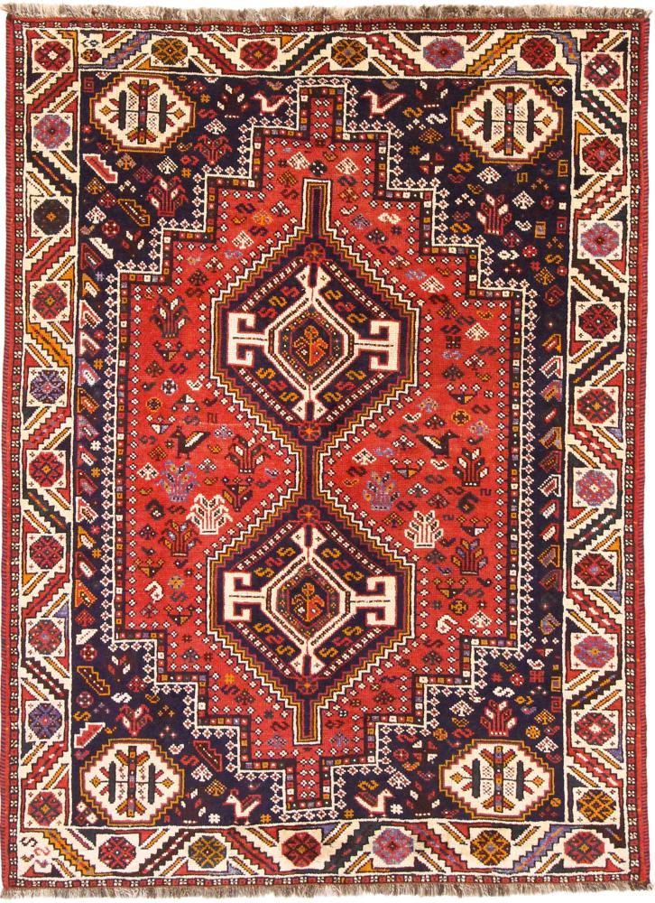 Persisk tæppe Shiraz 204x154 204x154, Persisk tæppe Knyttet i hånden