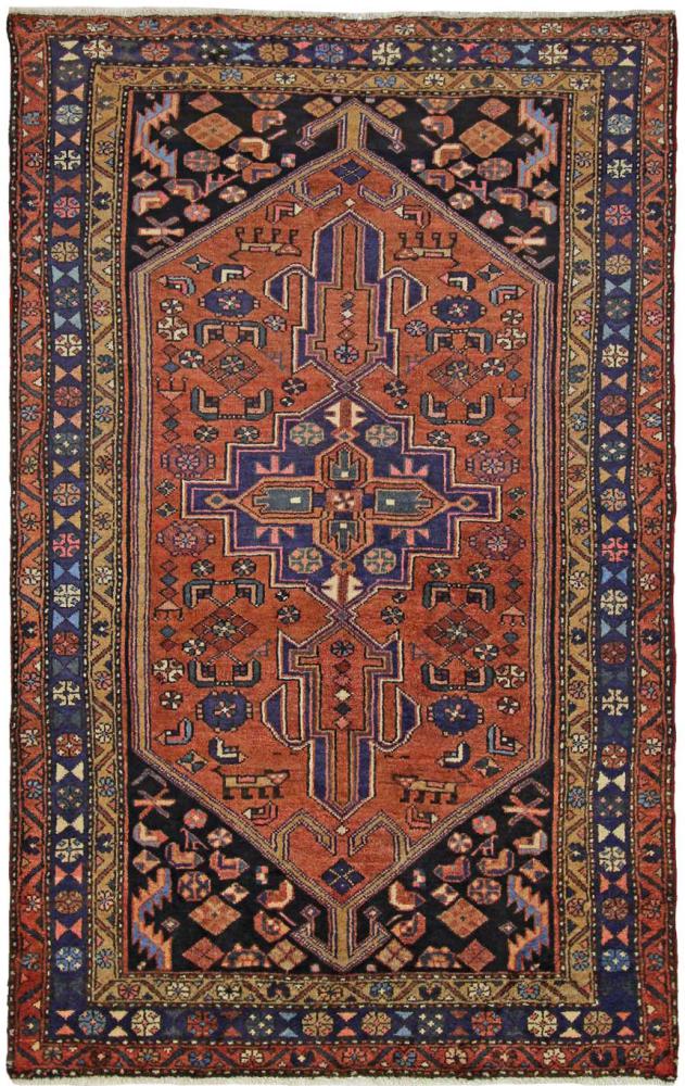 Persisk tæppe Hamadan 218x133 218x133, Persisk tæppe Knyttet i hånden