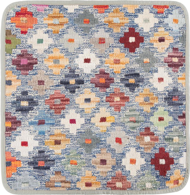 Afghan rug Kilim Afghan Cushion Cover 45x45 45x45, Persian Rug Knotted by hand