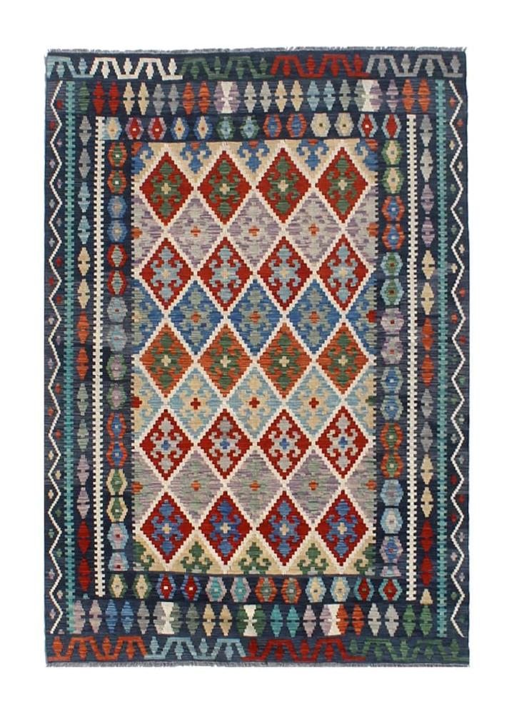 Afghan rug Kilim Afghan 7'9"x5'9" 7'9"x5'9", Persian Rug Woven by hand
