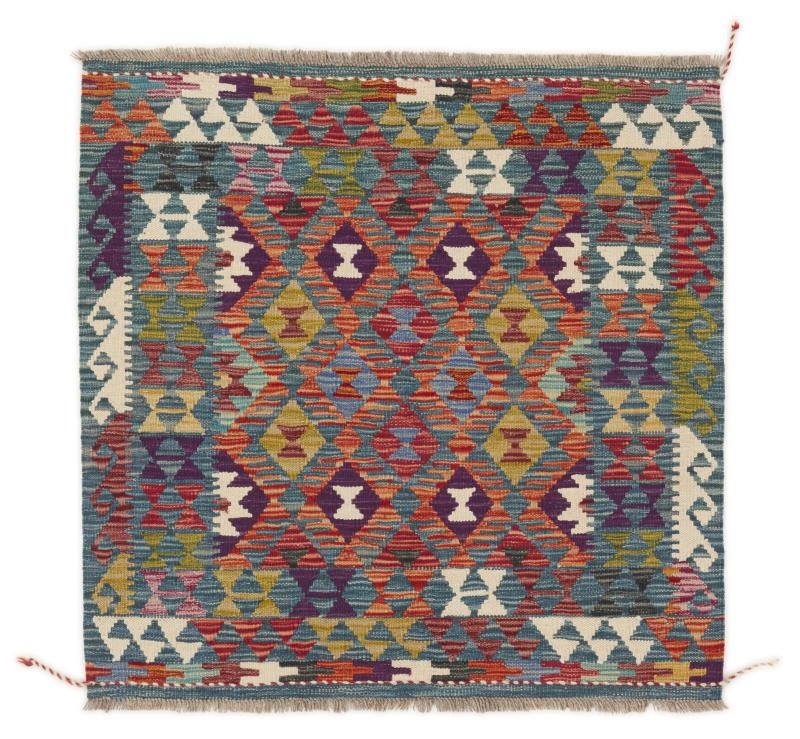 Pakistaans tapijt Kilim Afghan 100x101 100x101, Perzisch tapijt Handgeweven