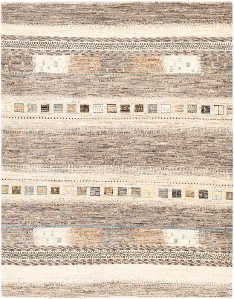 Tapis persan Persan Gabbeh Loribaft Tabiilbaft 190x150 190x150, Tapis persan Noué à la main