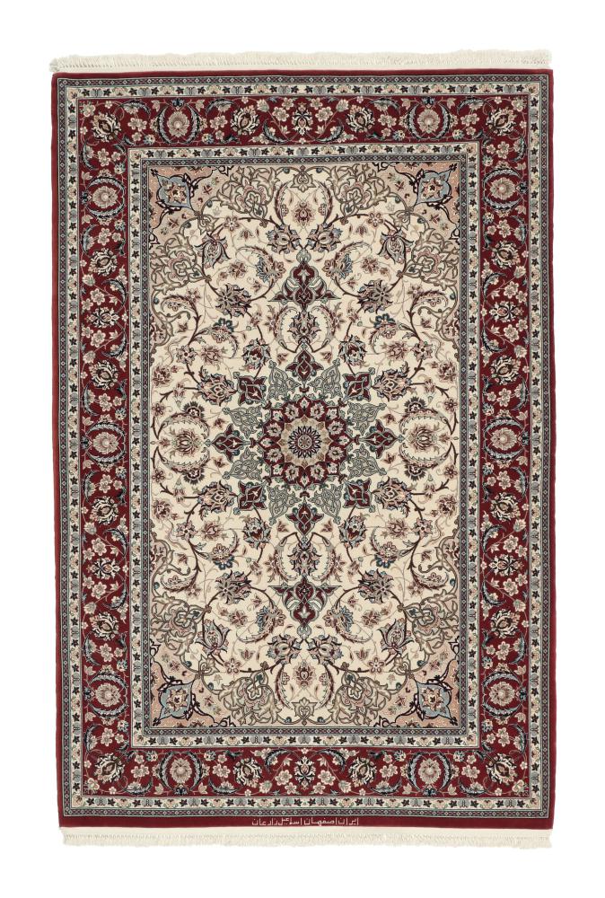 Tapete persa Isfahan Fio de Seda 169x113 169x113, Tapete persa Atado à mão