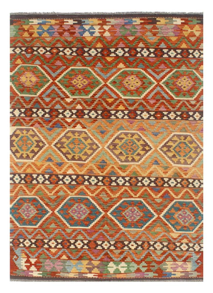 Afghan rug Kilim Afghan 7'10"x5'6" 7'10"x5'6", Persian Rug Woven by hand