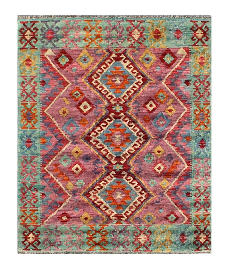 Covor afgan Chilim Afghan Kaudani 179x119 179x119, Covor persan Lucrate de mână