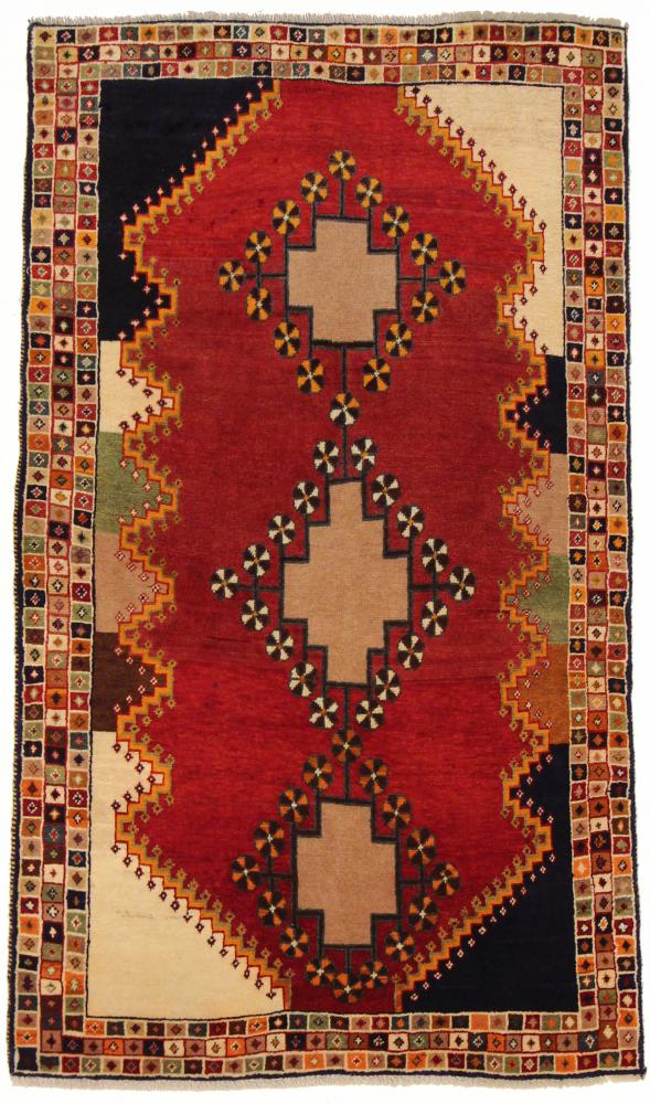 Tapete persa Ghashghai 164x99 164x99, Tapete persa Atado à mão