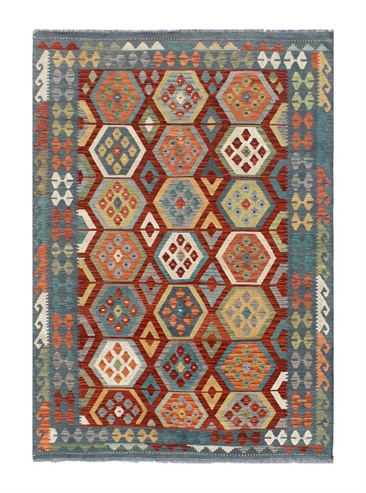 Afghan rug Kilim Afghan 8'3"x5'9" 8'3"x5'9", Persian Rug Woven by hand