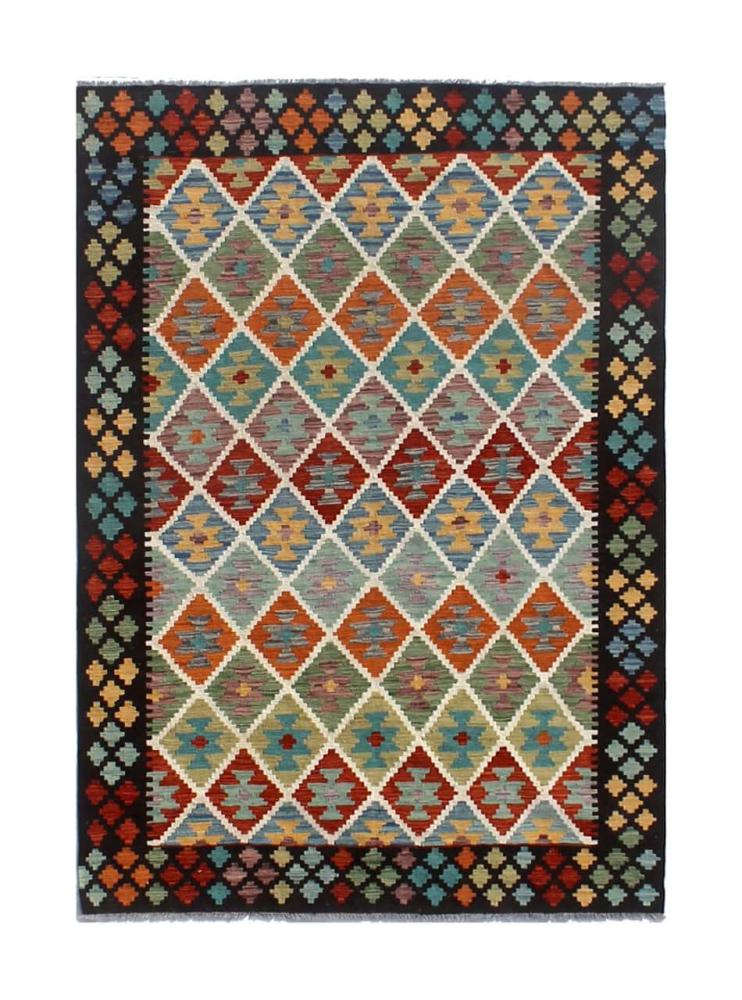 Afghan rug Kilim Afghan 8'0"x5'9" 8'0"x5'9", Persian Rug Woven by hand