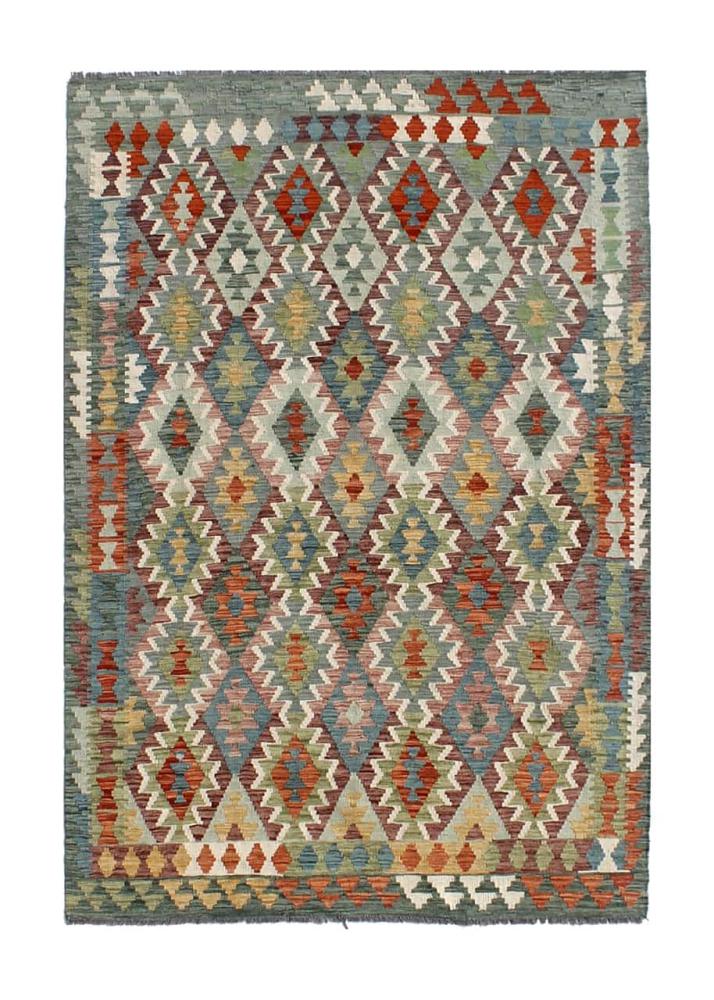 Afghan rug Kilim Afghan 8'1"x6'1" 8'1"x6'1", Persian Rug Woven by hand