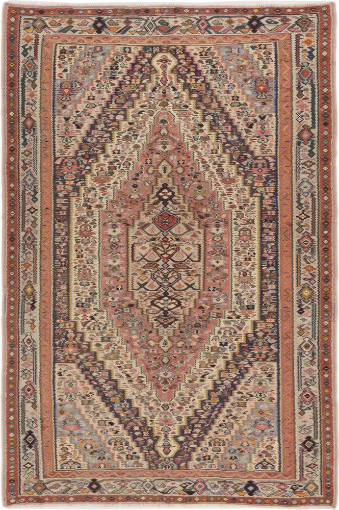 Tapete persa Kilim Senneh 291x193 291x193, Tapete persa Atado à mão