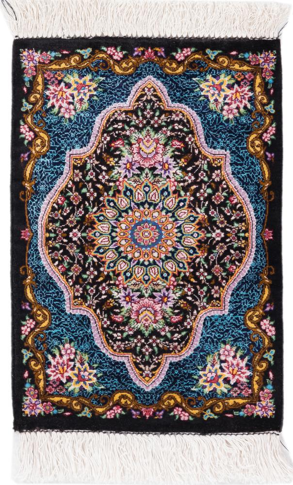 Persian Rug Qum Silk 44x28 44x28, Persian Rug Knotted by hand