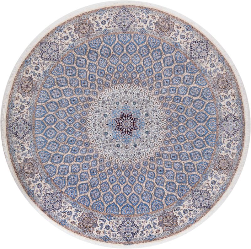 Persisk tæppe Nain 6La 360x360 360x360, Persisk tæppe Knyttet i hånden