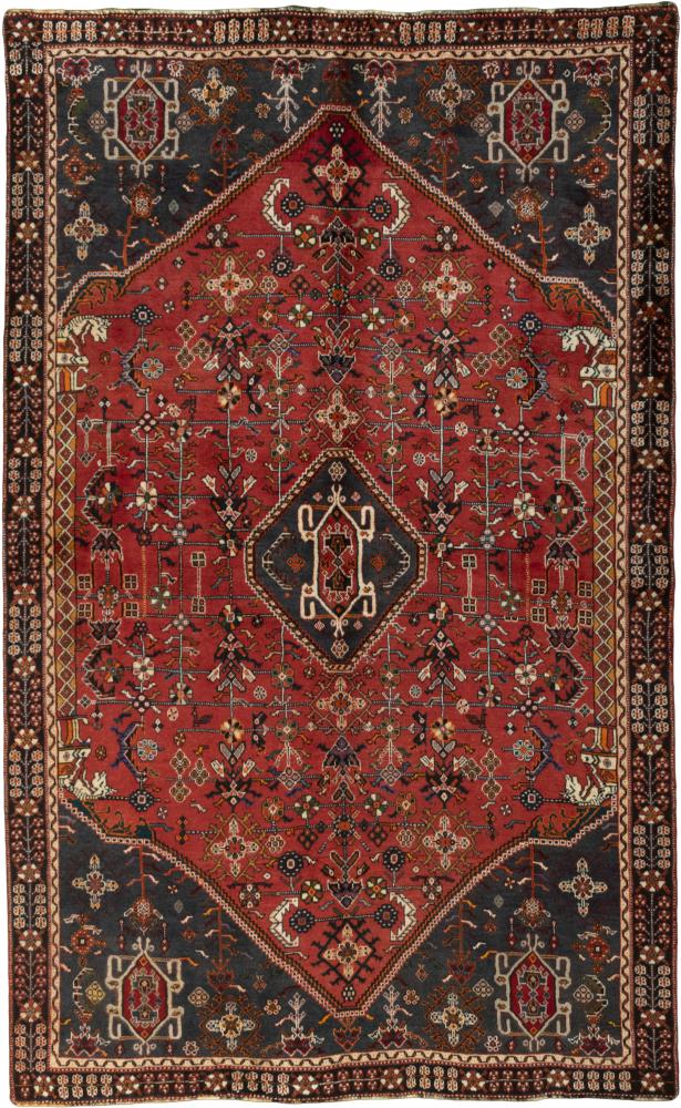 Persian Rug Shiraz 8'6"x5'4" 8'6"x5'4", Persian Rug Knotted by hand
