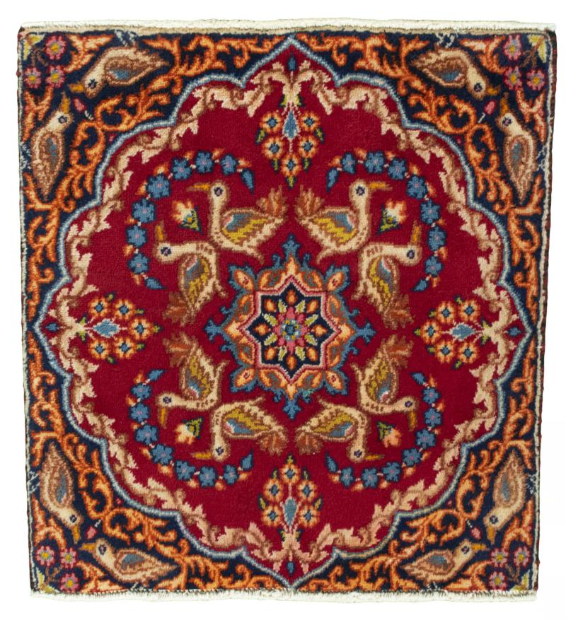 Tapete persa Kerman 59x56 59x56, Tapete persa Atado à mão