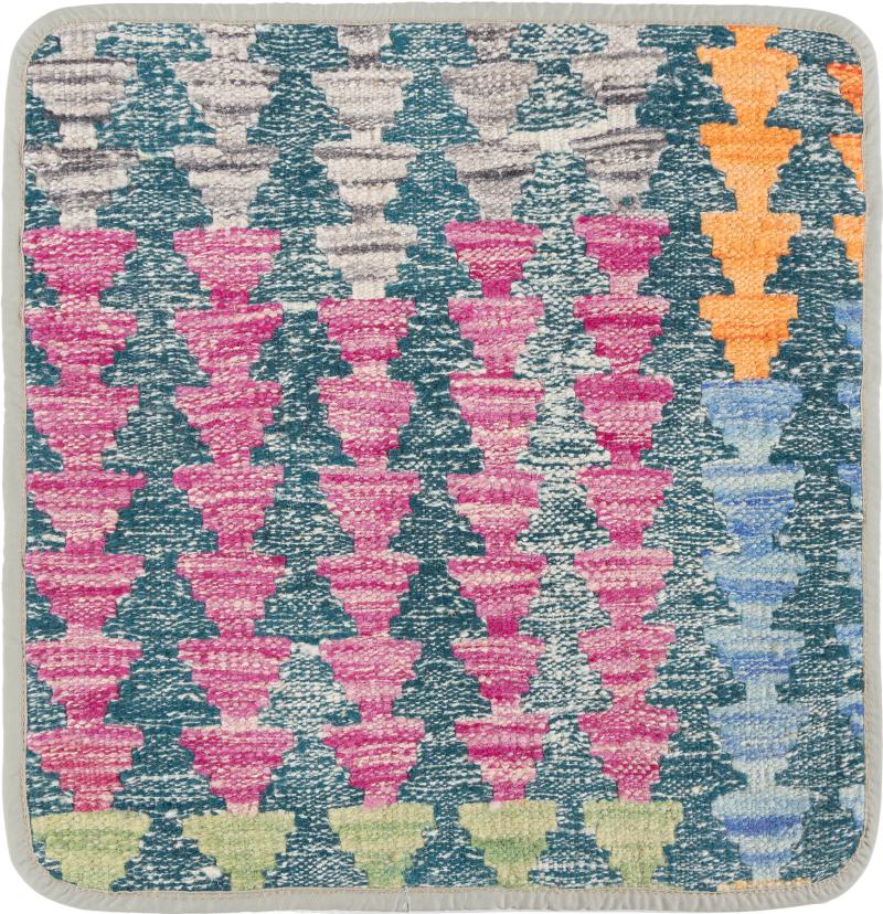 Afghan rug Kilim Afghan Cushion Cover 45x45 45x45, Persian Rug Knotted by hand