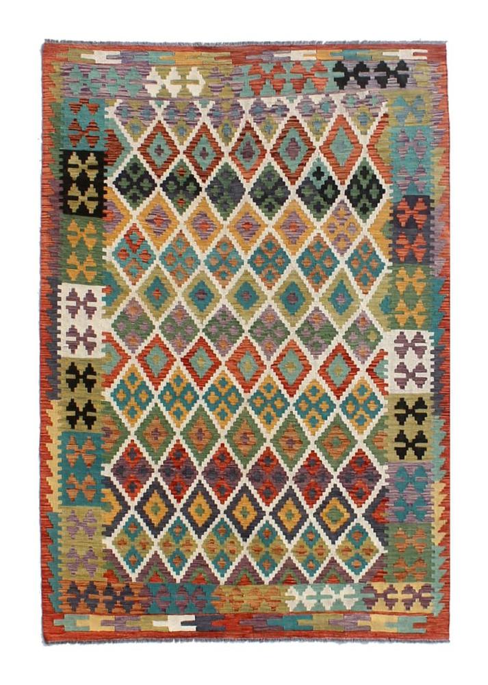 Afghan rug Kilim Afghan 8'3"x5'10" 8'3"x5'10", Persian Rug Woven by hand