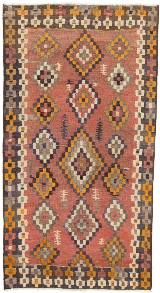 Persisk tæppe Kelim Fars 263x138 263x138, Persisk tæppe Håndvævet