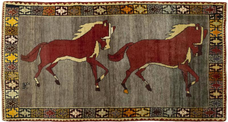 Persian Rug Persian Gabbeh Ghashghai 185x99 185x99, Persian Rug Knotted by hand