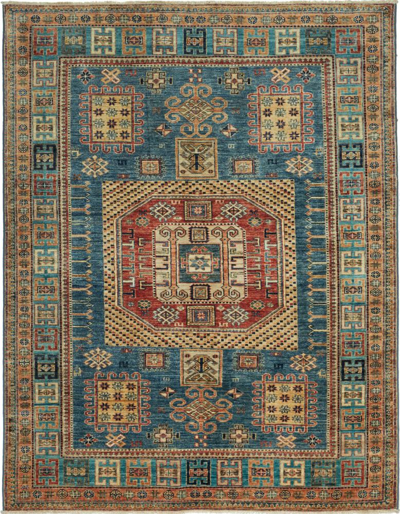Pakistani rug Super Kazak 6'4"x4'11" 6'4"x4'11", Persian Rug Knotted by hand