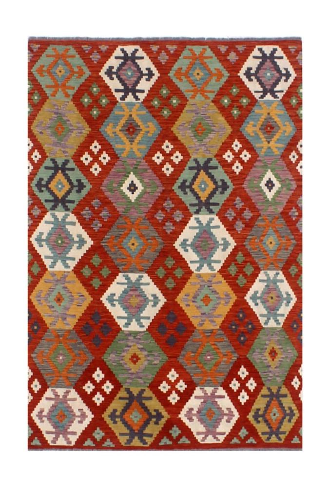 Afghan rug Kilim Afghan 7'10"x5'8" 7'10"x5'8", Persian Rug Woven by hand