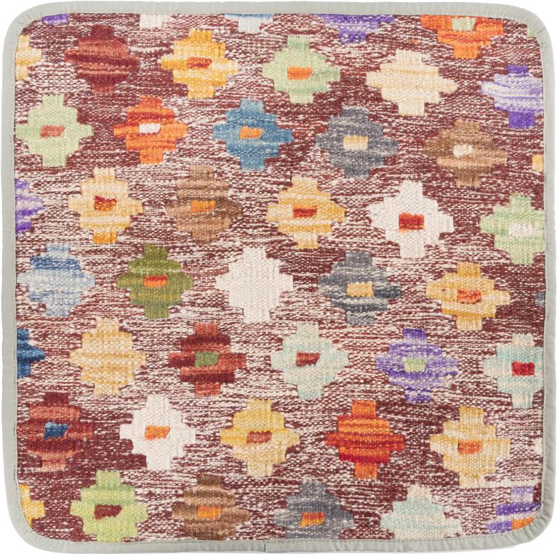Afghan rug Kilim Afghan Cushion Cover 45x45 45x45, Persian Rug Knotted by hand