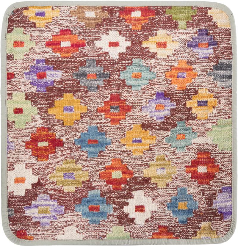 Afghan rug Kilim Afghan Cushion Cover 45x45 45x45, Persian Rug Knotted by hand