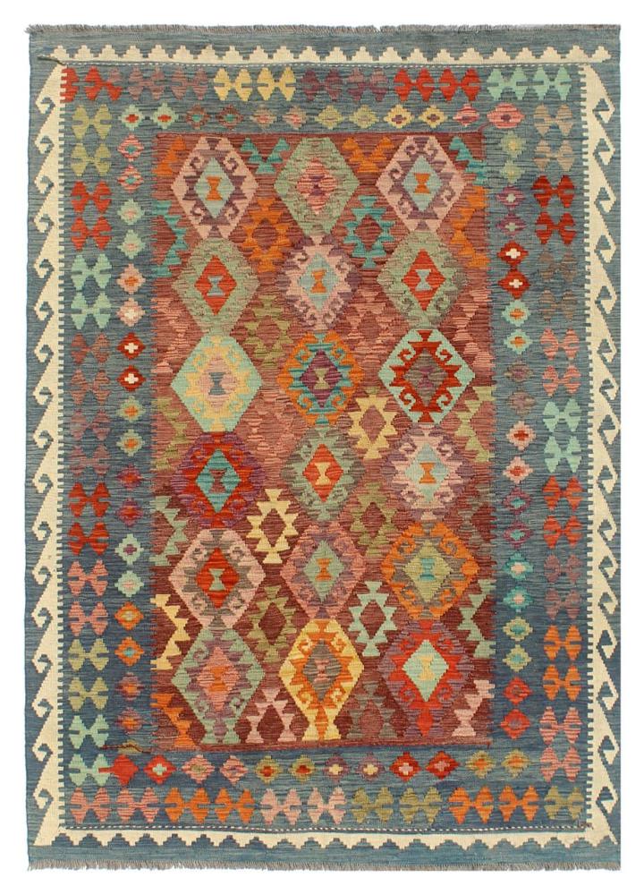 Afghan rug Kilim Afghan 8'1"x5'7" 8'1"x5'7", Persian Rug Woven by hand
