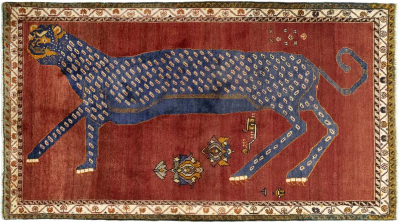 Persian Rug Persian Gabbeh Ghashghai 214x121 214x121, Persian Rug Knotted by hand