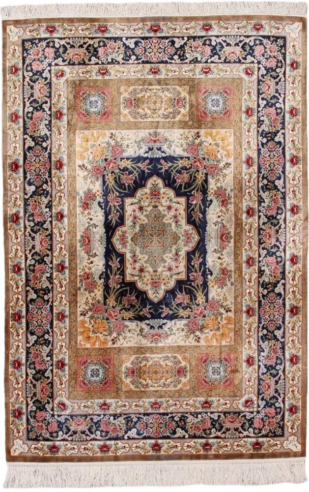 Alfombra persa Ghom de Seda 147x100 147x100, Alfombra persa Anudado a mano