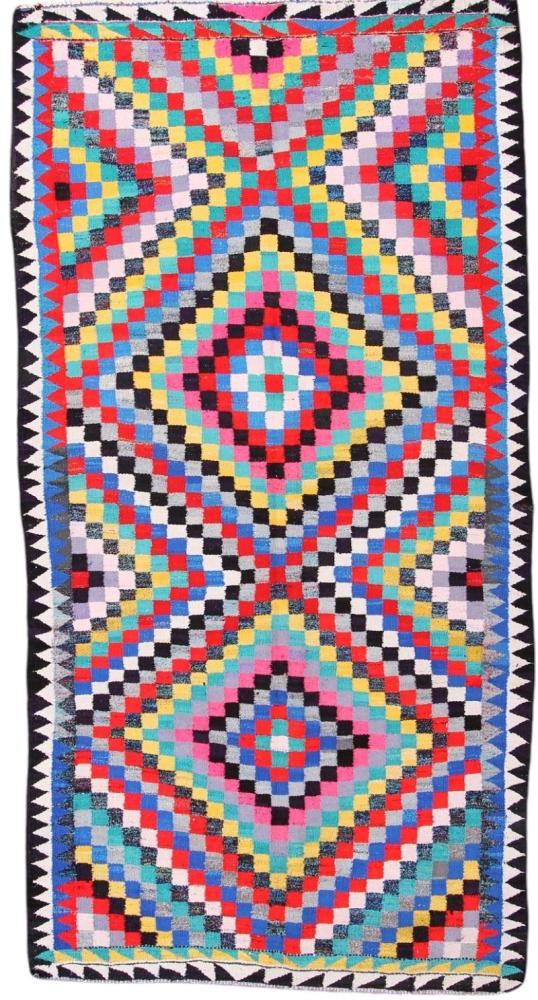 Persisk teppe Kelim Fars Antikke 346x181 346x181, Persisk teppe Handwoven 