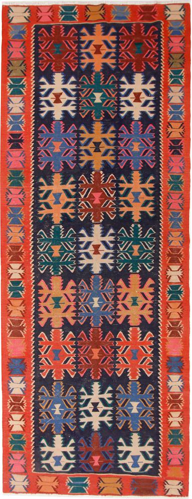 Tapete persa Kilim Fars Azerbaijan Antigo 379x146 379x146, Tapete persa Tecido à mão