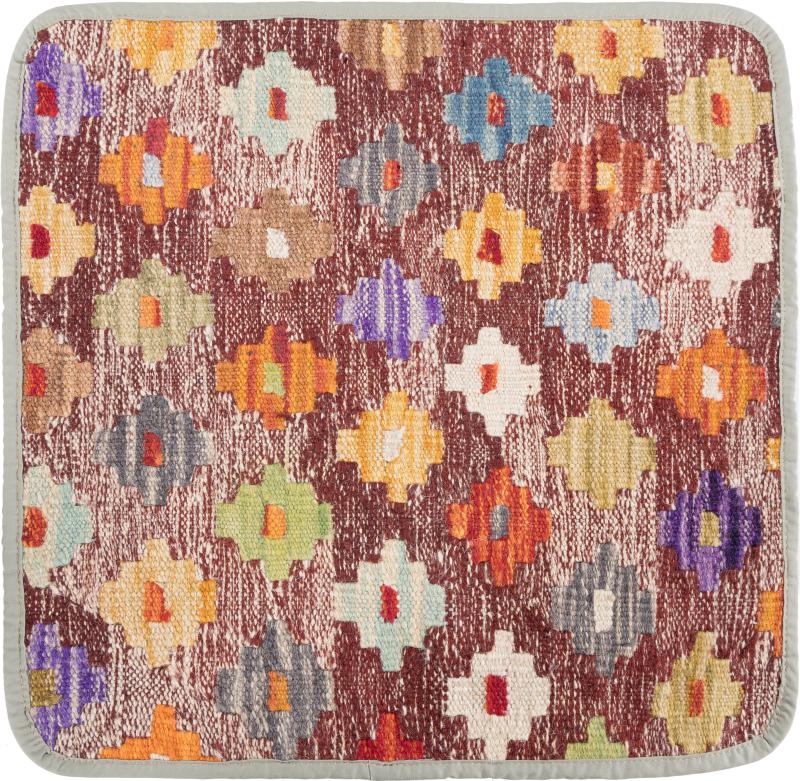 Afghanska mattan Kilim Afghan Kuddfodral 45x45 45x45, Persisk matta Knuten för hand