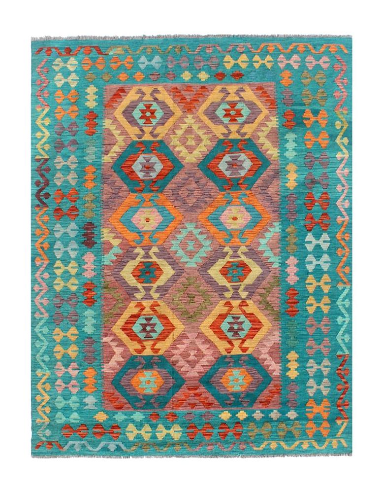 Afghan rug Kilim Afghan 8'0"x5'7" 8'0"x5'7", Persian Rug Woven by hand