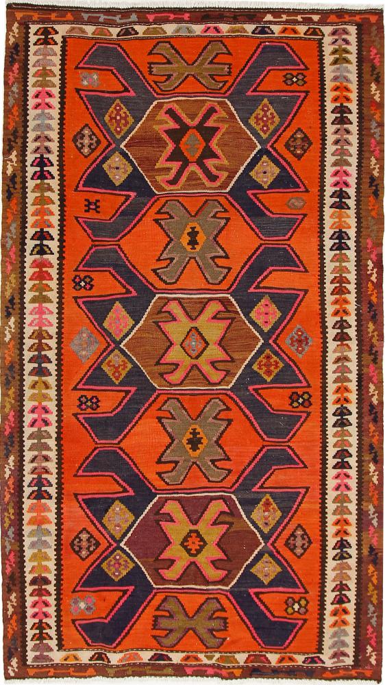 Tapete persa Kilim Fars Azerbaijan Antigo 284x165 284x165, Tapete persa Tecido à mão