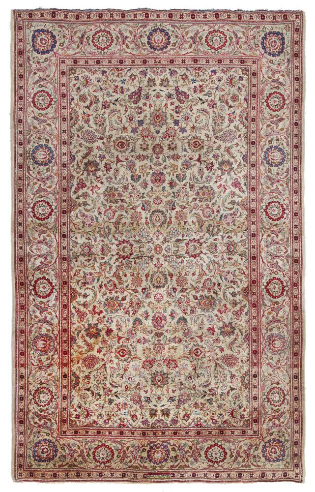 Persian Rug Keshan Silk Antique 209x126 209x126, Persian Rug Knotted by hand