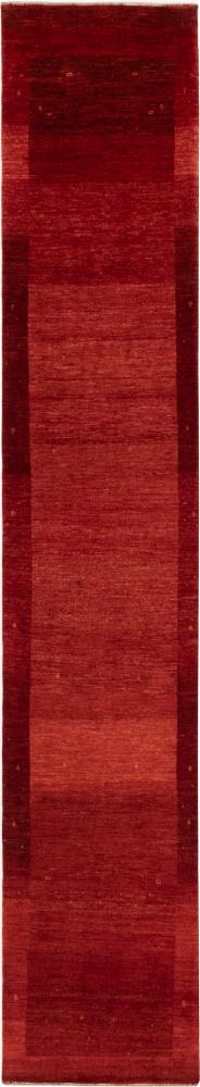 Persian Rug Persian Gabbeh Loribaft Atash 14'6"x2'8" 14'6"x2'8", Persian Rug Knotted by hand