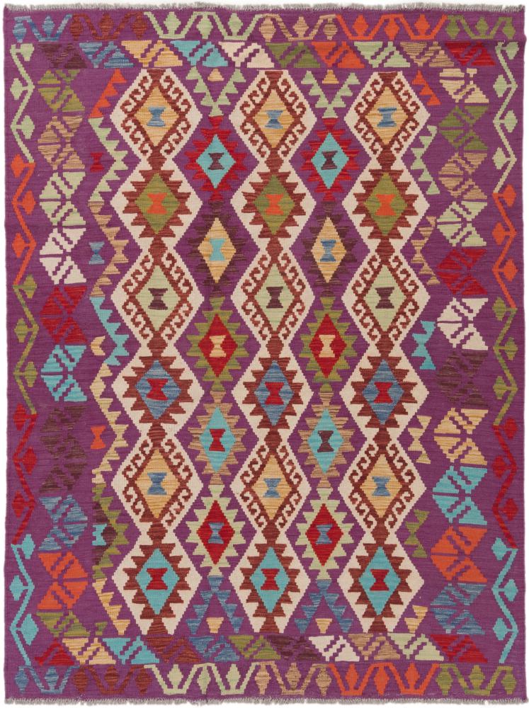 Tapete afegão Kilim Afegão 206x158 206x158, Tapete persa Tecido à mão