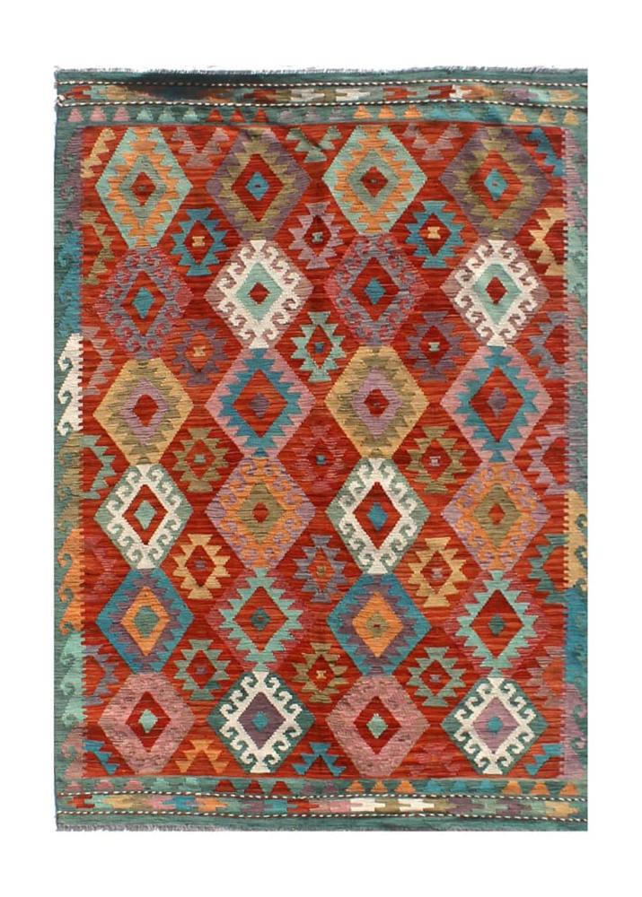 Afghan rug Kilim Afghan 8'7"x5'10" 8'7"x5'10", Persian Rug Woven by hand