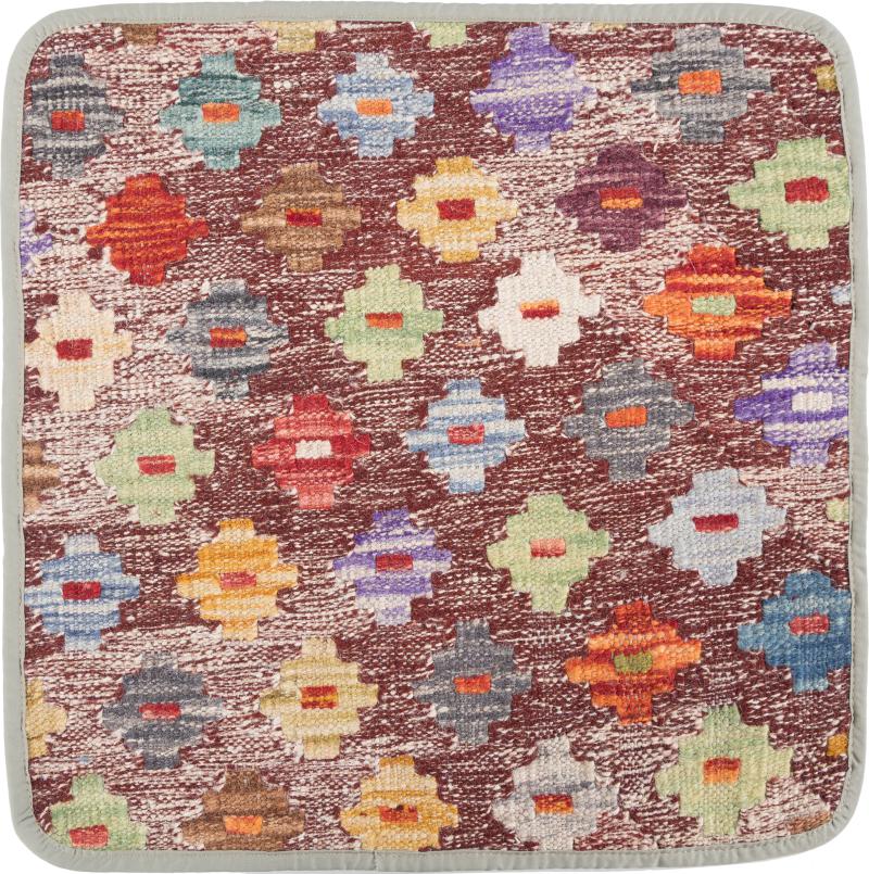 Afghan rug Kilim Afghan Cushion Cover 45x45 45x45, Persian Rug Knotted by hand