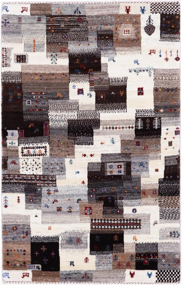 Tapis persan Persan Gabbeh Loribaft Atelier 129x82 129x82, Tapis persan Noué à la main