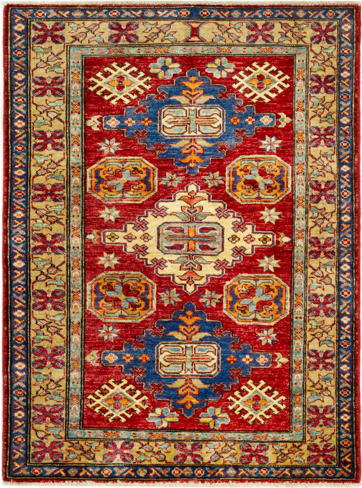 Afghan rug Super Kazak 125x91 125x91, Persian Rug Knotted by hand