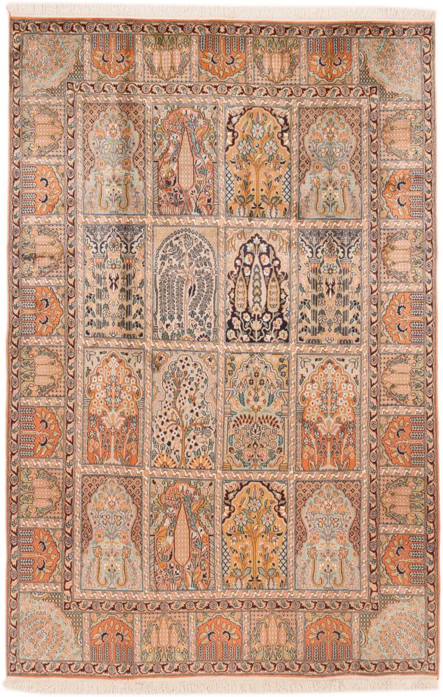 Tapis indien Cachemire Soie 234x152 234x152, Tapis persan Noué à la main