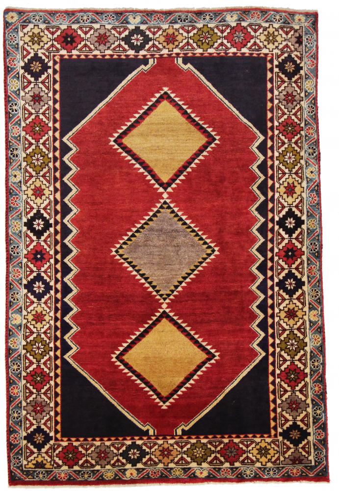 Tapete persa Ghashghai 191x129 191x129, Tapete persa Atado à mão