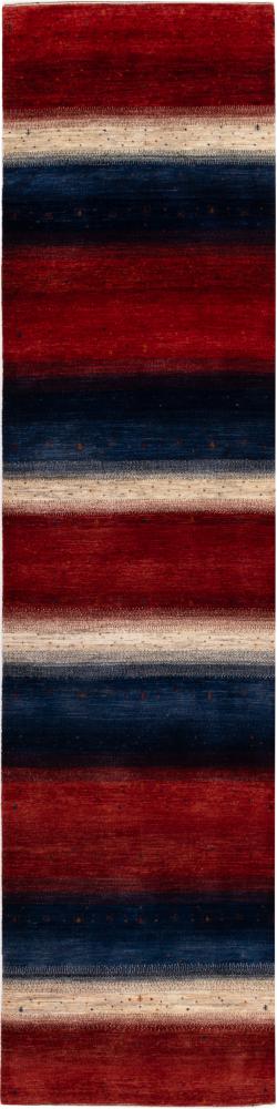 Tapis persan Persan Gabbeh Loribaft Atash 377x95 377x95, Tapis persan Noué à la main