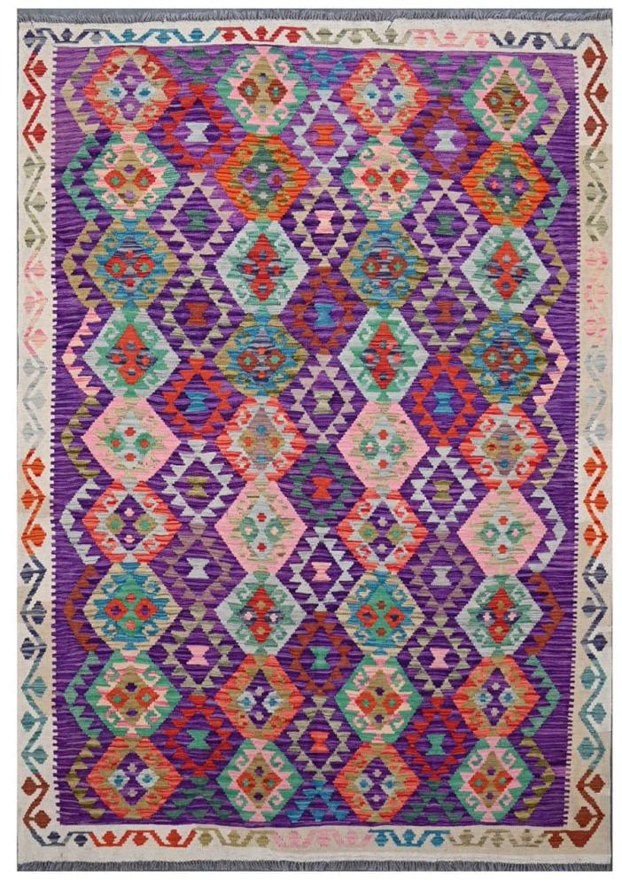Afghan rug Kilim Afghan 8'1"x5'11" 8'1"x5'11", Persian Rug Woven by hand