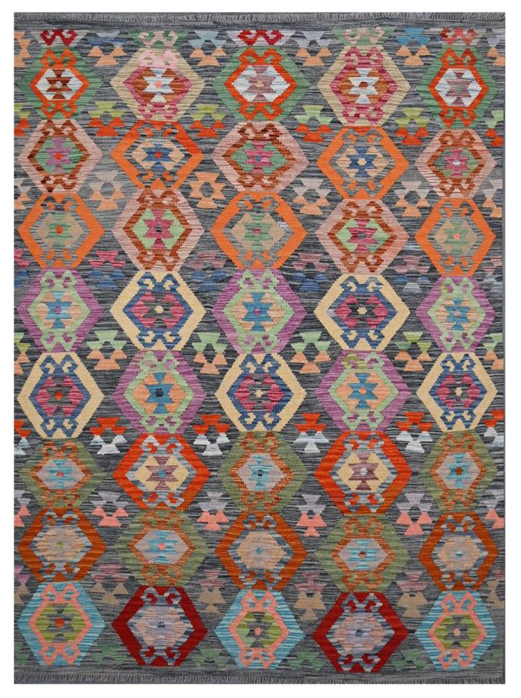 Afghan rug Kilim Afghan 8'0"x5'11" 8'0"x5'11", Persian Rug Woven by hand