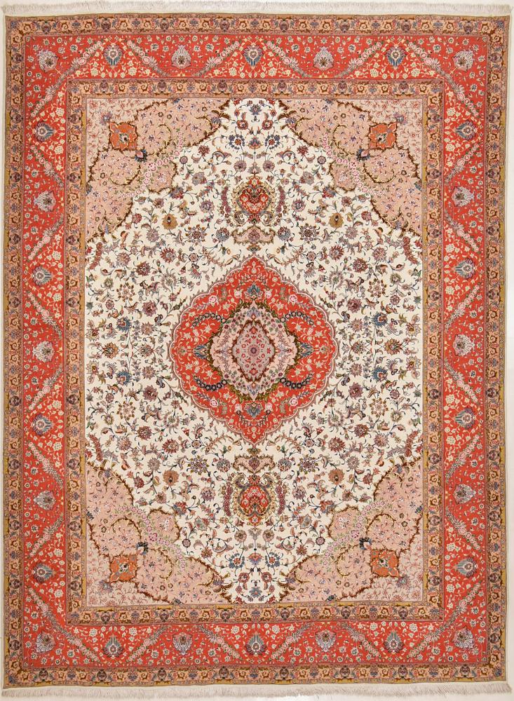 Tapete persa Tabriz 50Raj 394x296 394x296, Tapete persa Atado à mão