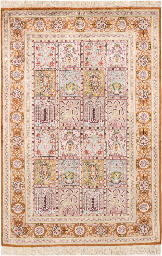 Alfombra persa Ghom de Seda 150x100 150x100, Alfombra persa Anudado a mano